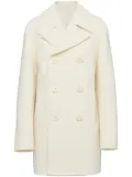 Prada double-breasted wool peacoat - Neutrals