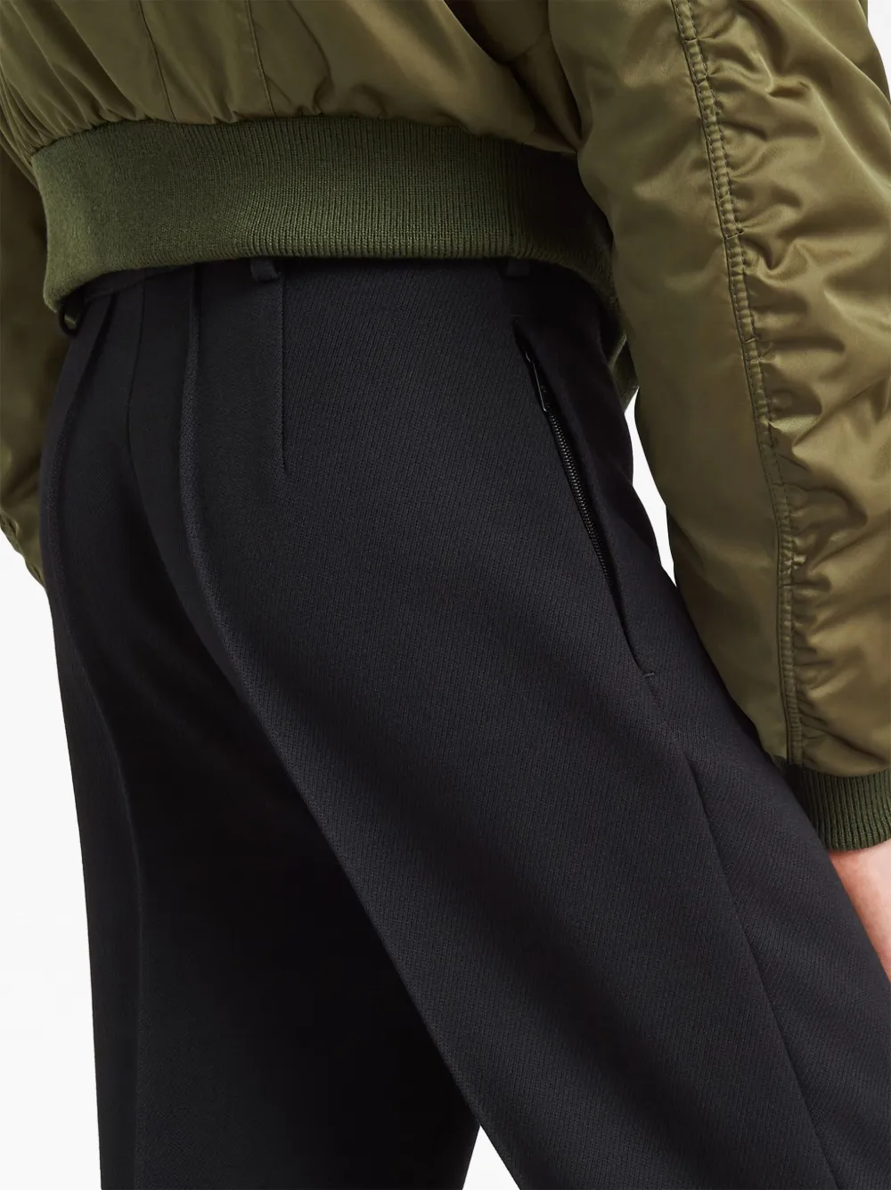 Prada Stretch Natté skinny trousers - Zwart