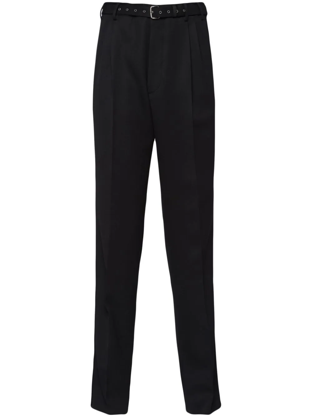 Prada Wool Tailored Pants In Black