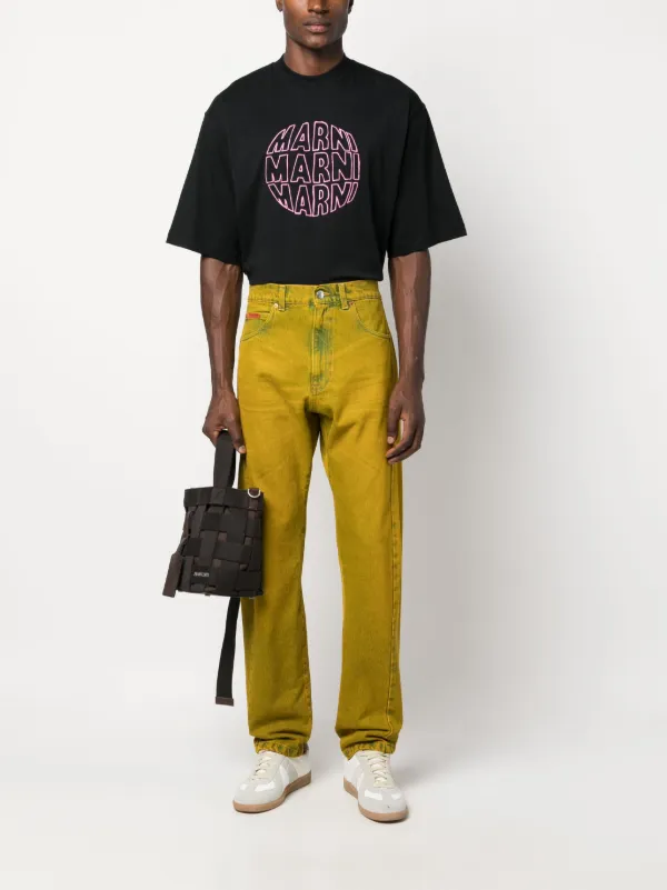 Marni logo-print Cotton T-shirt | Black | FARFETCH
