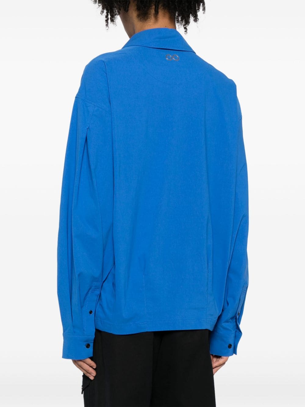 Shop Songzio Dart Half-zip Shirt In Blue