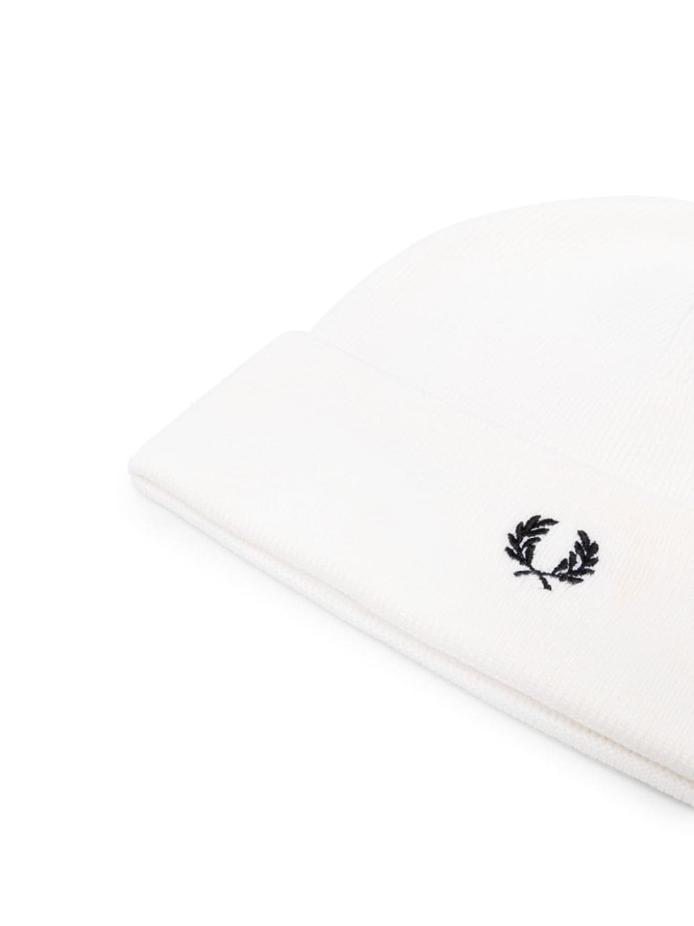Shop Fred Perry Logo-embroidered Wool-blend Beanie In White