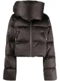 Rick Owens funnel-neck puffer jacket - Brown