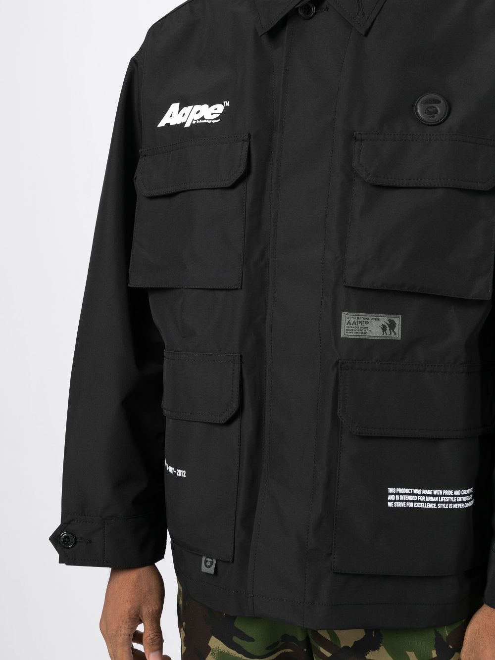 AAPE BY *A BATHING APE logo-print multiple-pocket jacket Men