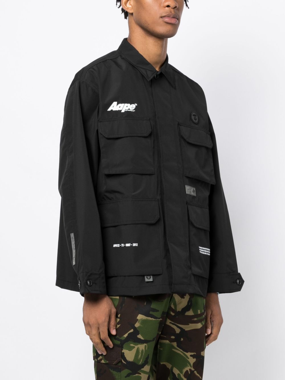 AAPE BY *A BATHING APE logo-print multiple-pocket jacket Men