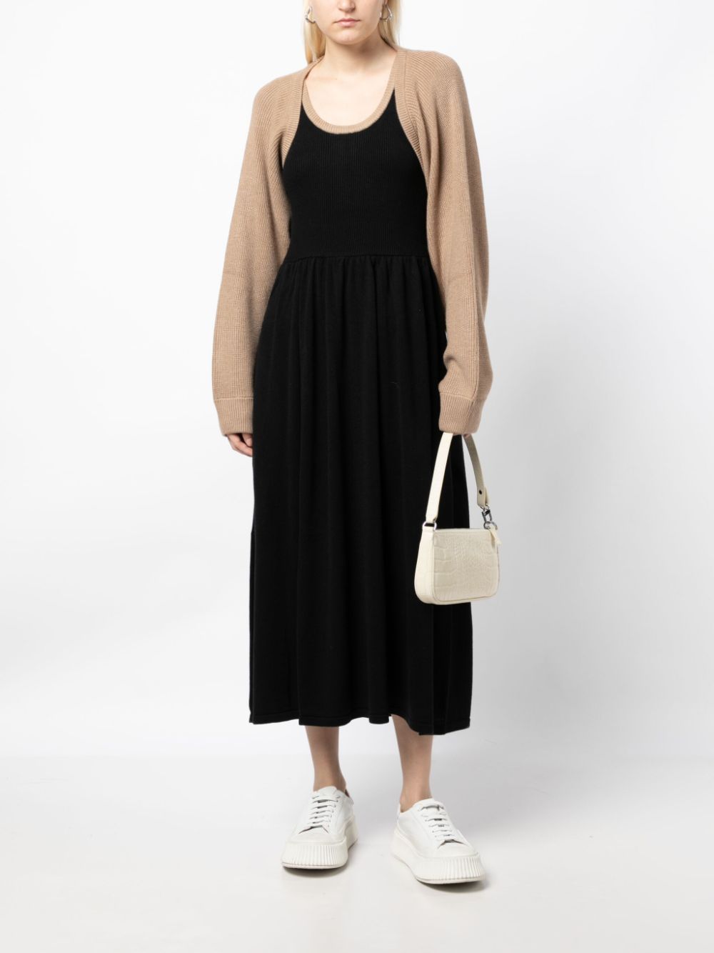 Shop B+ab Scoop-neck Sleeveless Dress In Black