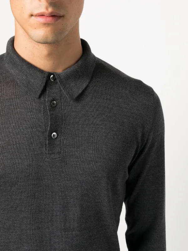 ERALDO merino-wool Polo Shirt | Grey | FARFETCH SG