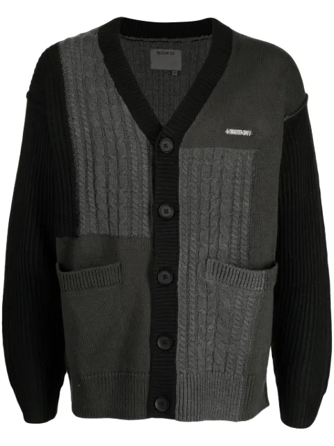 Musium Div. panelled-design V-neck cardigan 