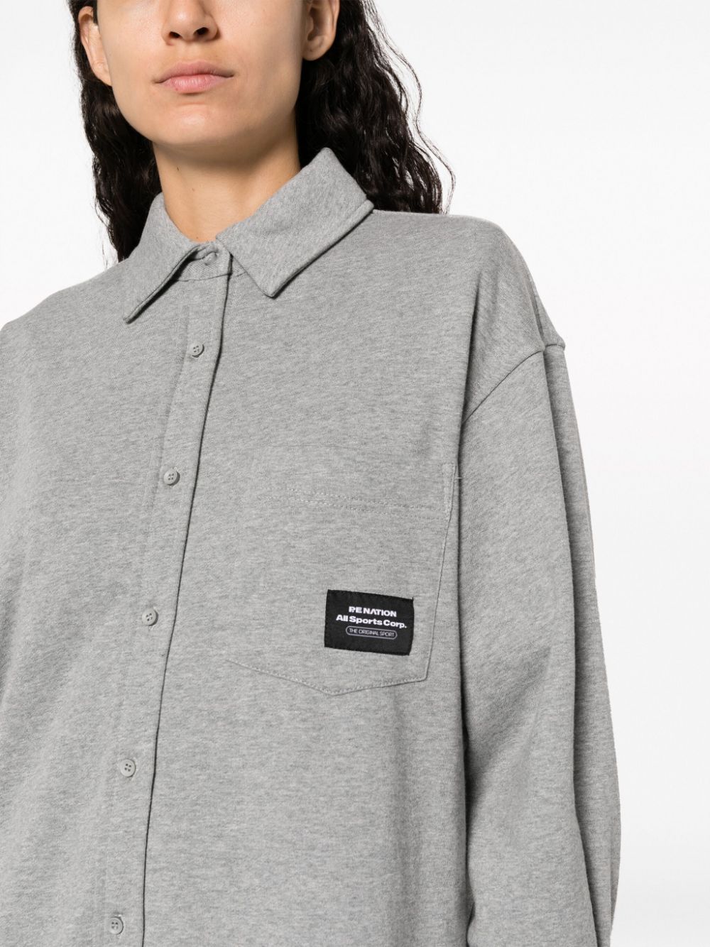 Shop P.e Nation Lonestar Organic-cotton Shirt In Grey