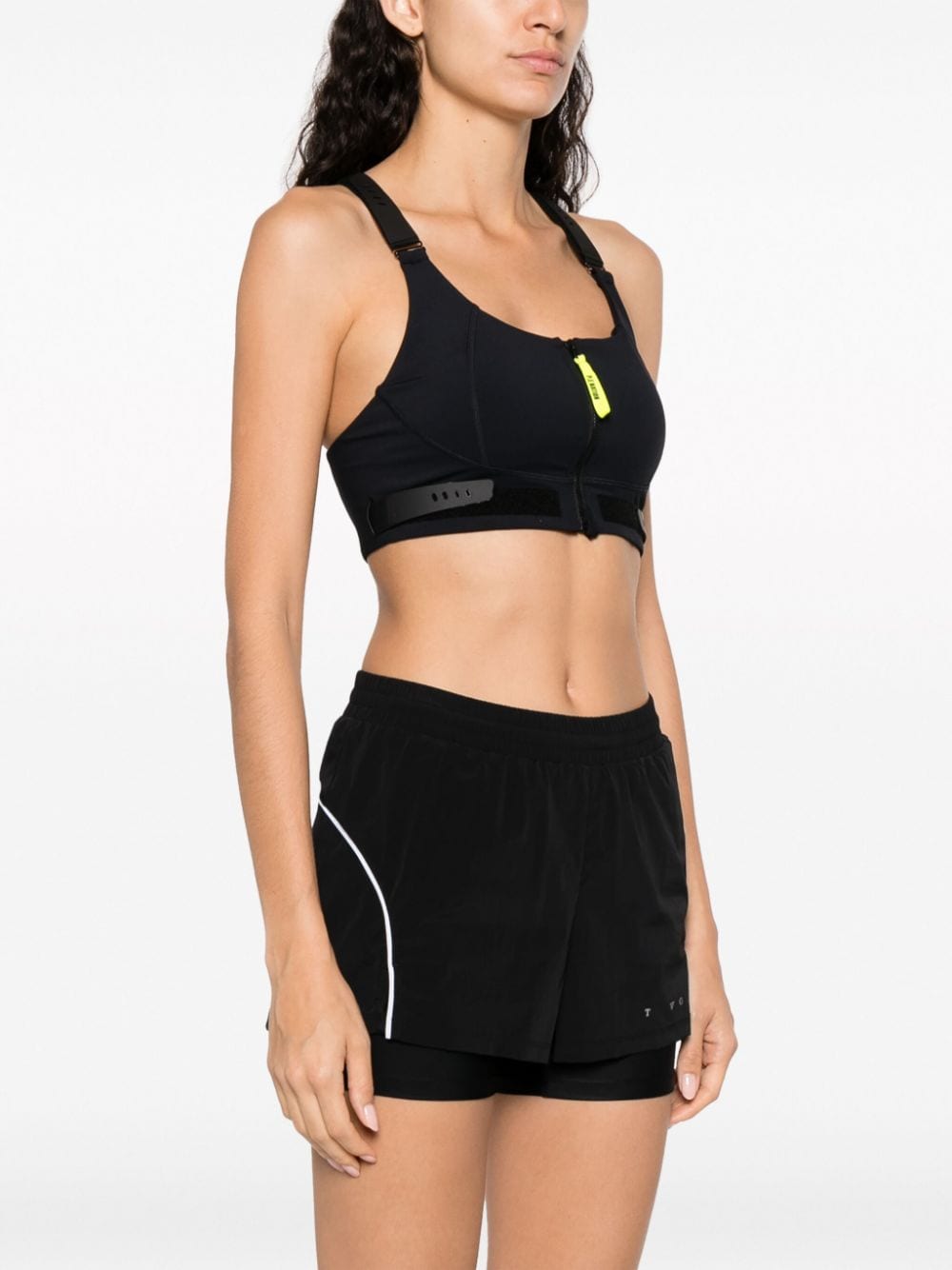 P.E NATION WOMANS DOUBLE PLAY SPORTS BRA IN BLACK – Back 2 Basics