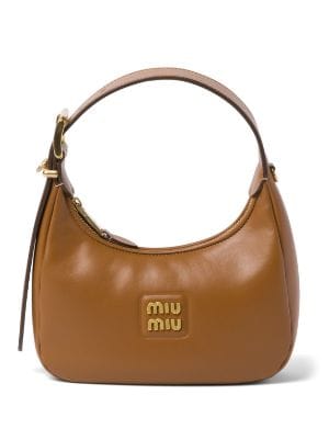 Miu Miu Women's 5BB054 Black Leather Handbag Shoulder Bag