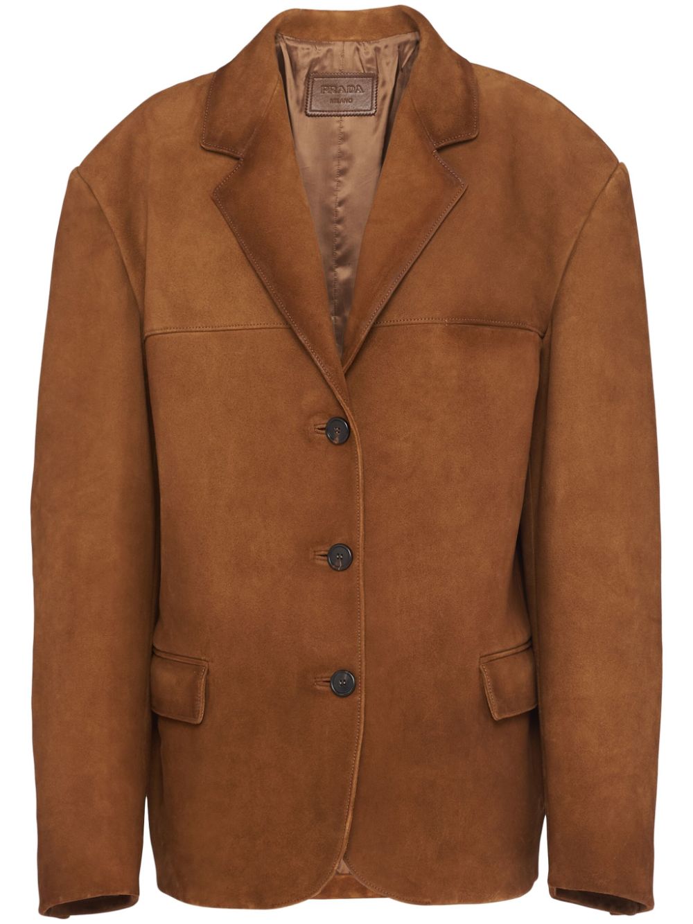 single-breasted suede blazer