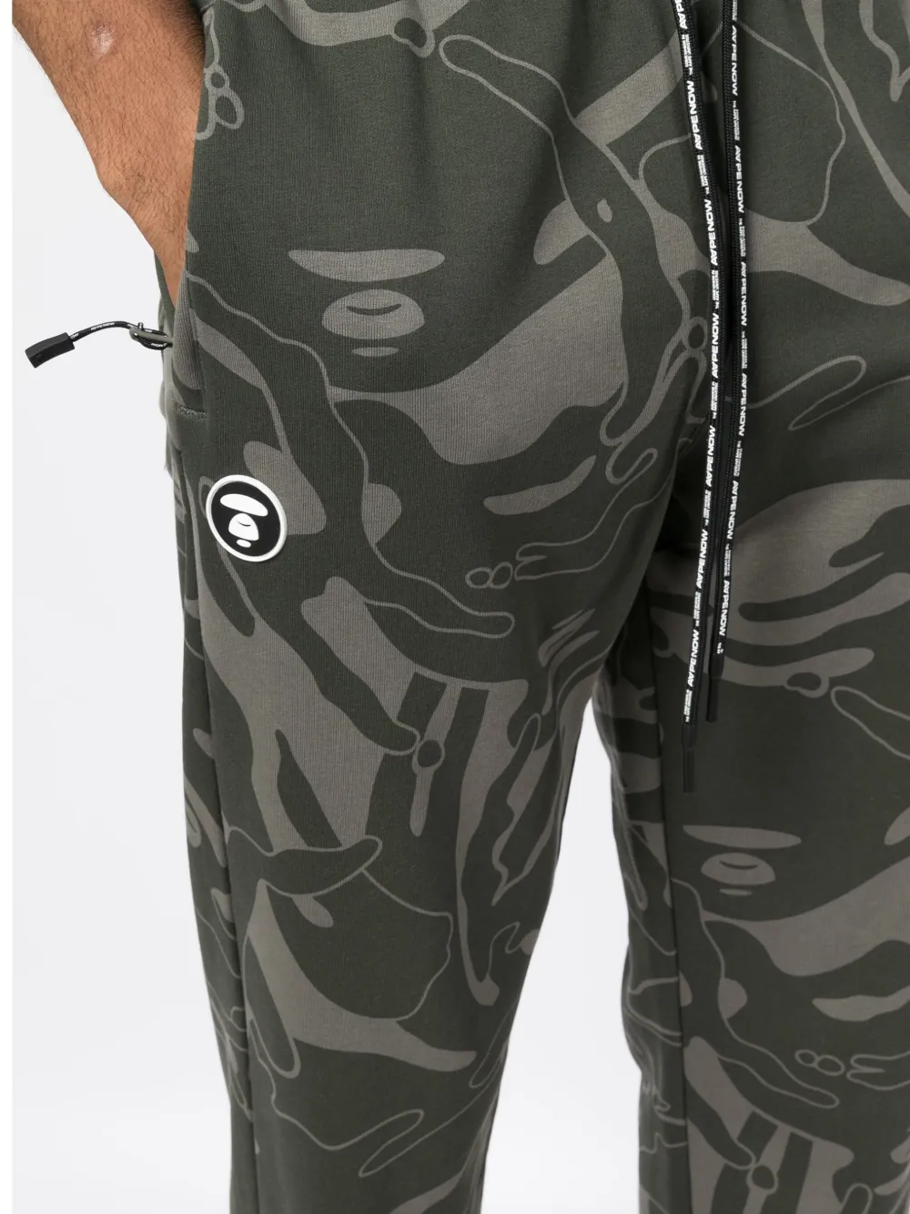 Cheap AAPE BY *A BATHING APE graphic-print tapered trousers Men