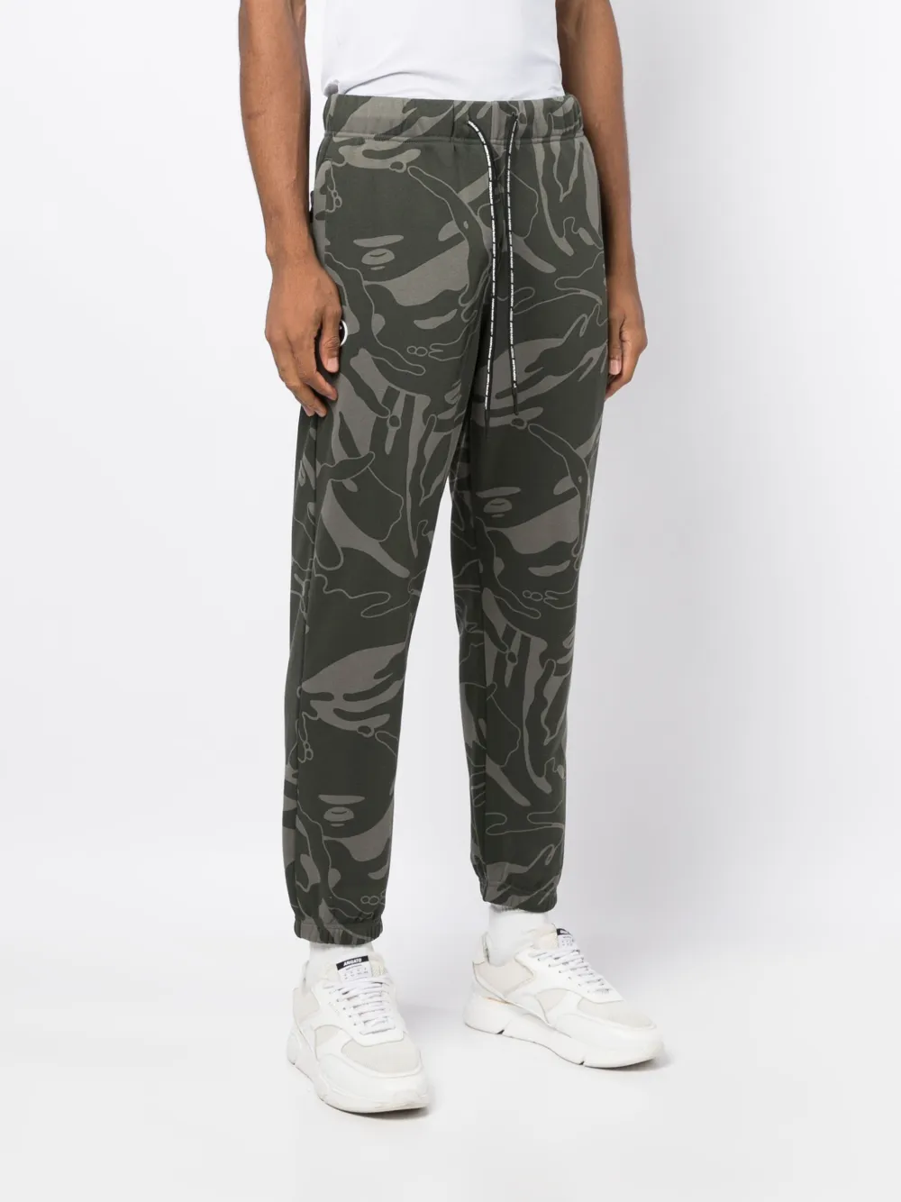 Cheap AAPE BY *A BATHING APE graphic-print tapered trousers Men