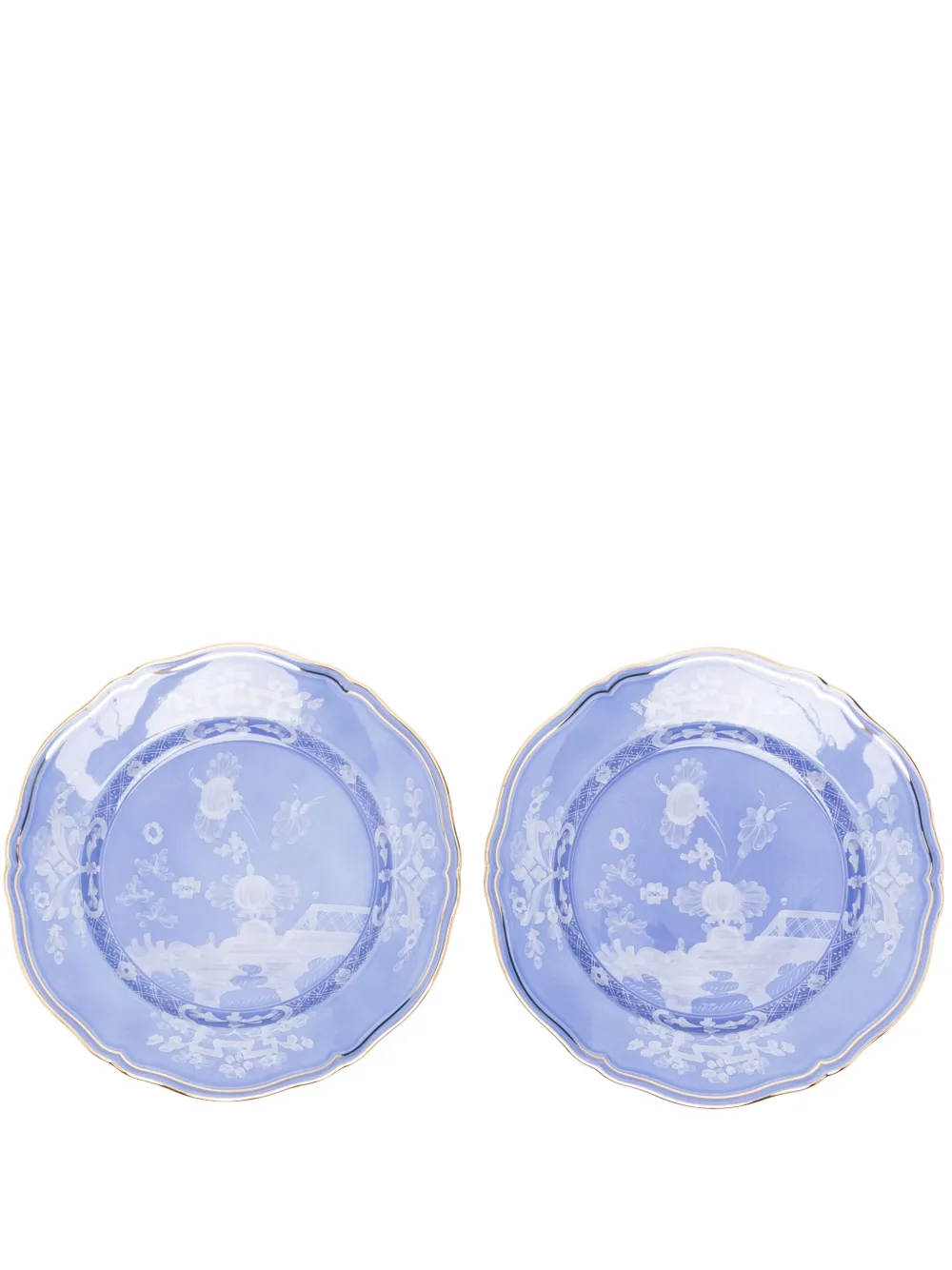 GINORI 1735 plato con estampado gráfico | azul | Image 1