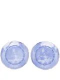 GINORI 1735 graphic-print ceramic plates - Blue