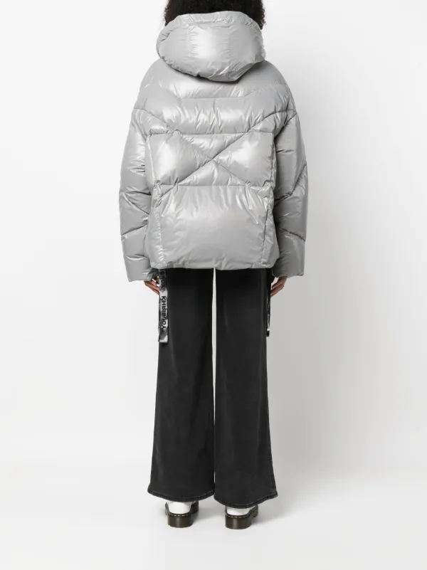 ジャケット KHRISJOY Woman Jacket Silver AFPW001STR TIT735 Khrisjoy Khris Iconic Hooded Padded Jacket | Silver | FARFETCH