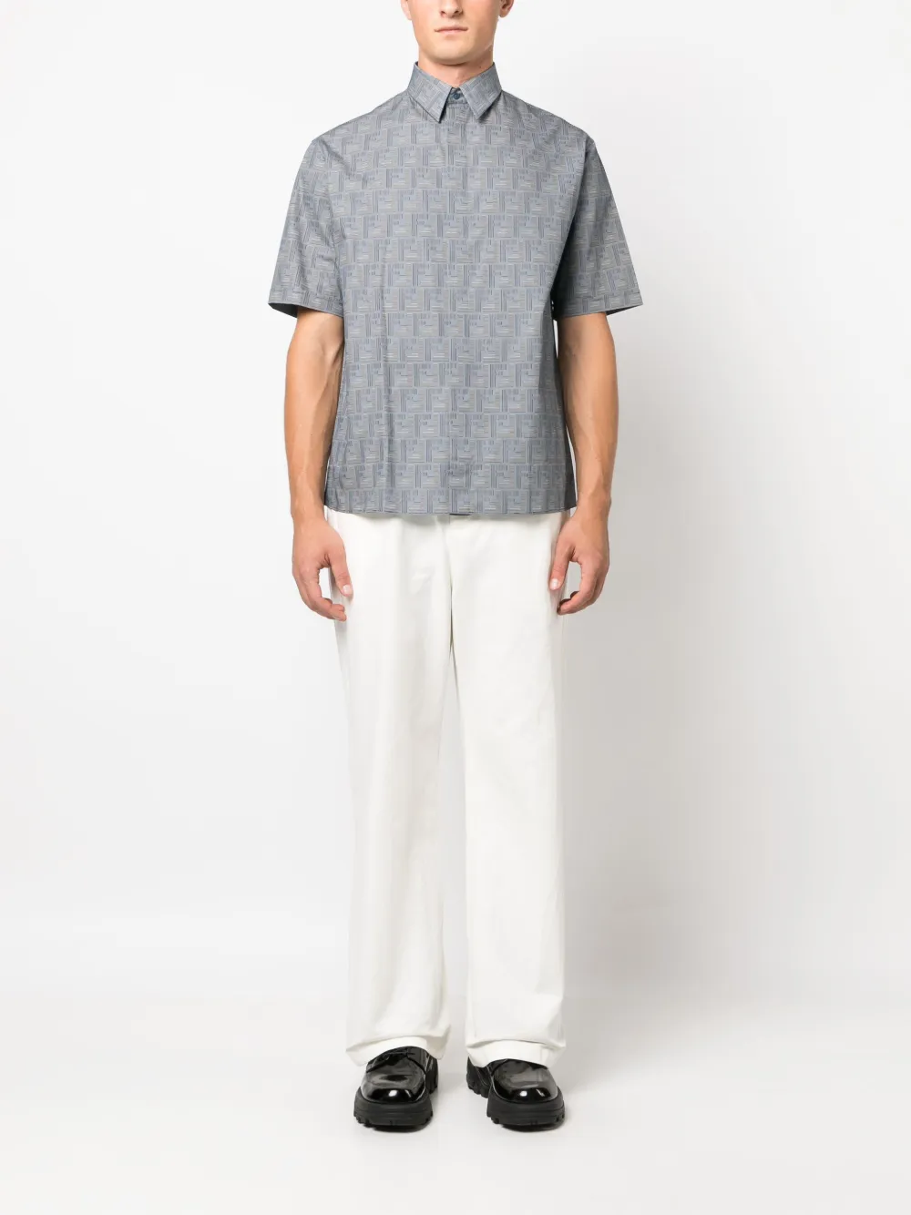 FENDI Overhemd met print - Blauw