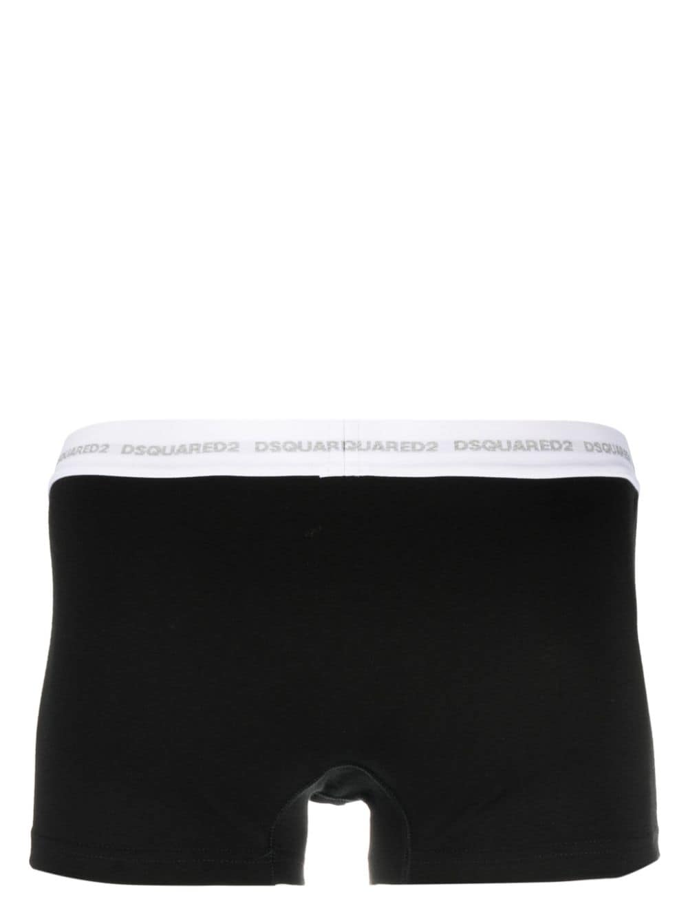Shop Dsquared2 Contrasting Logo-waistband Boxers In Black