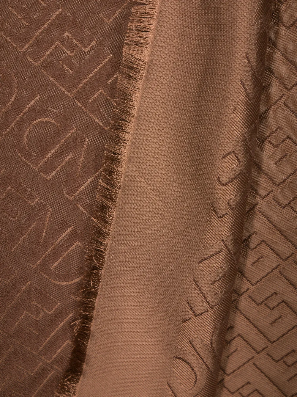 FENDI Sjaal met logoprint Bruin