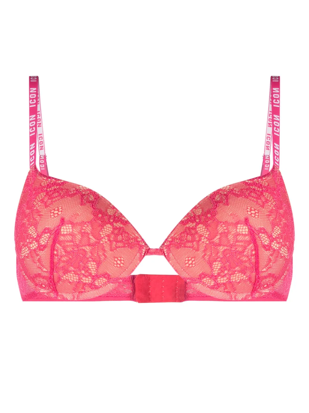 dsquared2 soutien-gorge à fleurs en dentelle - rose