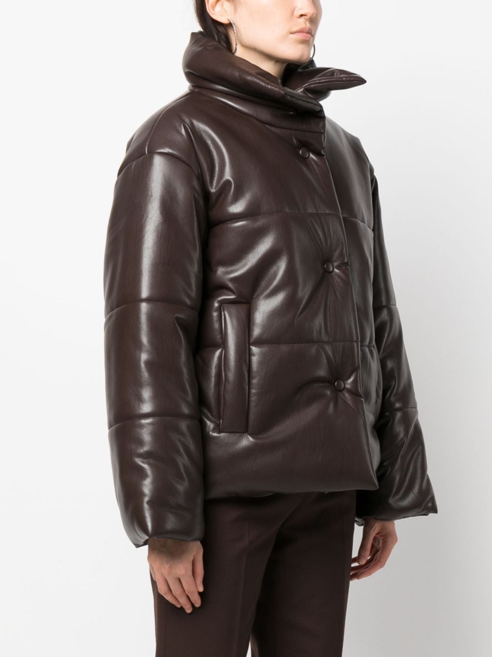 Shop Nanushka Hide Okobor™ Padded Jacket In Brown