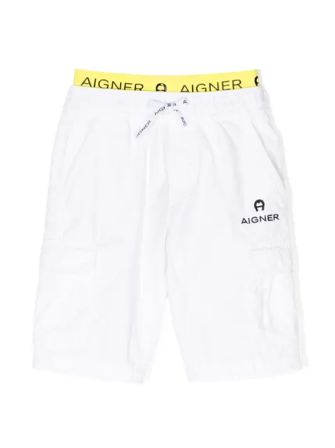 Aigner Kids logo-print cargo shorts