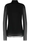 GANNI roll-neck long-sleeve top - Black