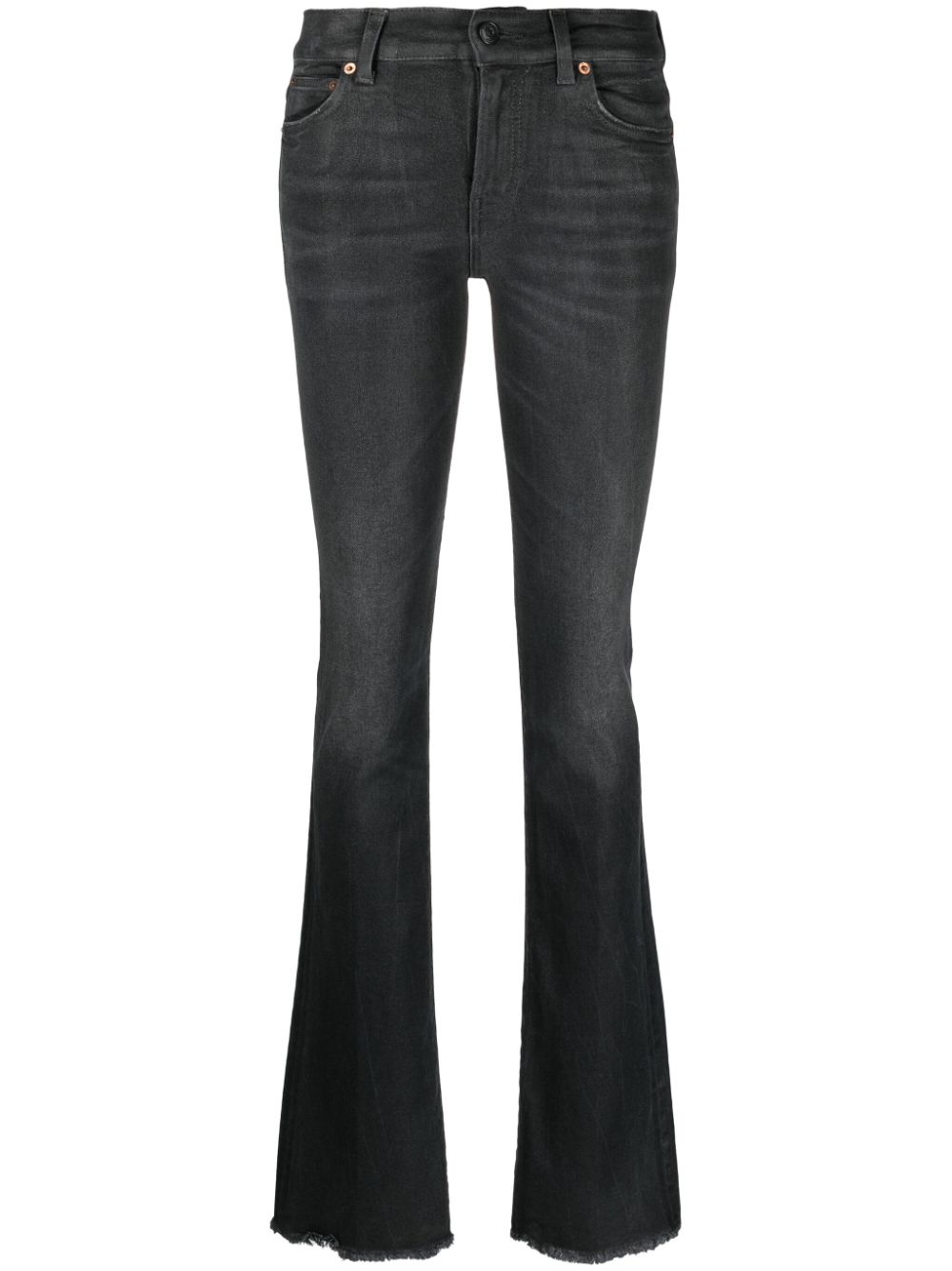 Haikure Low-rise Flared Jeans In Grau
