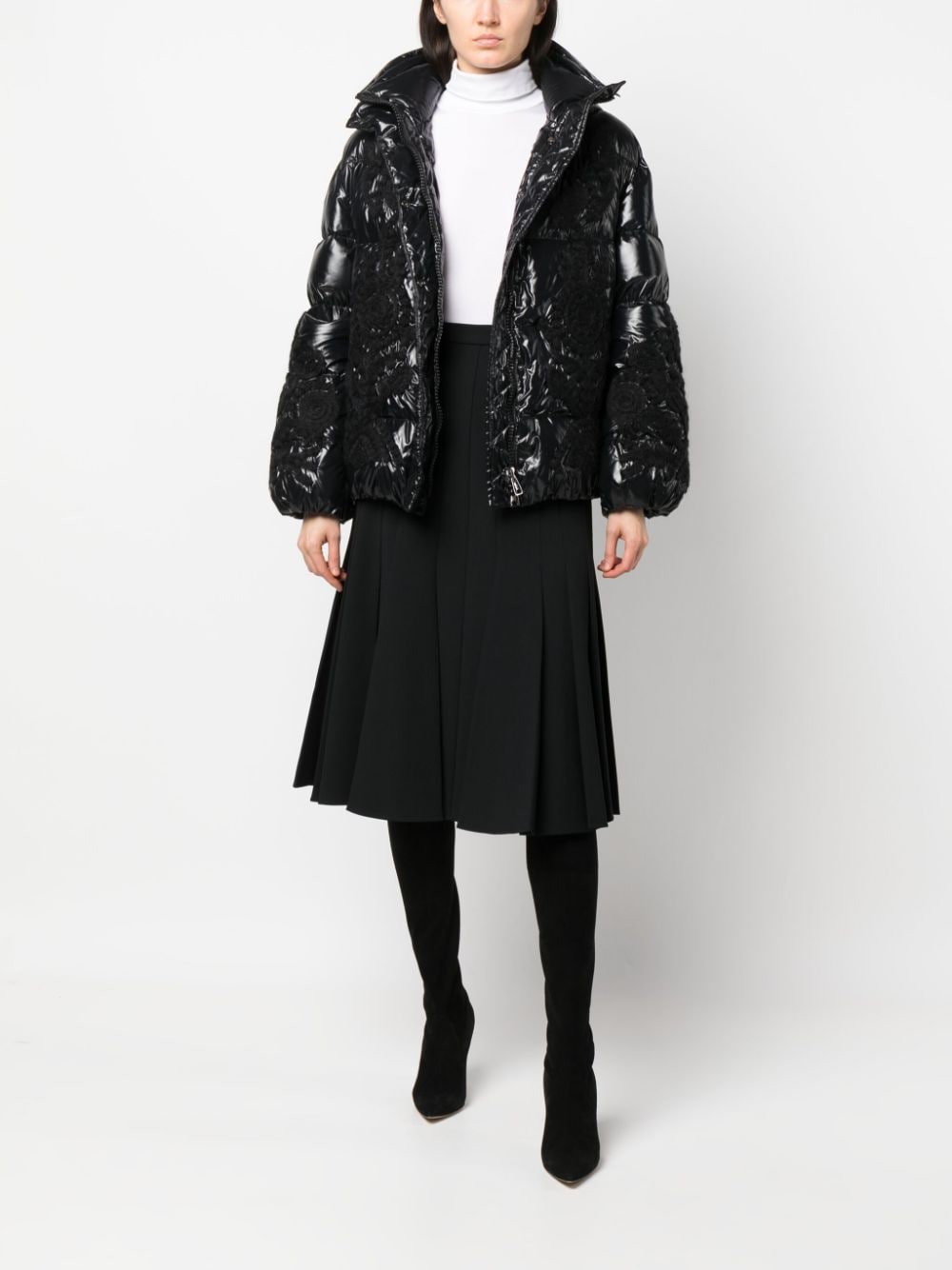 Ermanno Scervino high-waisted pleated midi skirt - Zwart