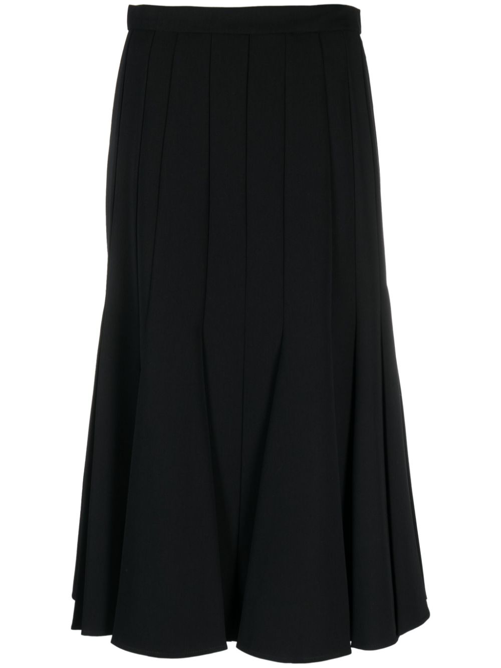 Ermanno Scervino high-waisted pleated midi skirt – Black