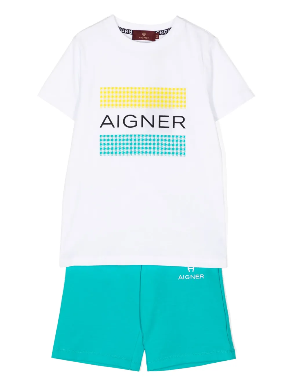 Aigner Kids' Logo-print Cotton Shorts Set In White