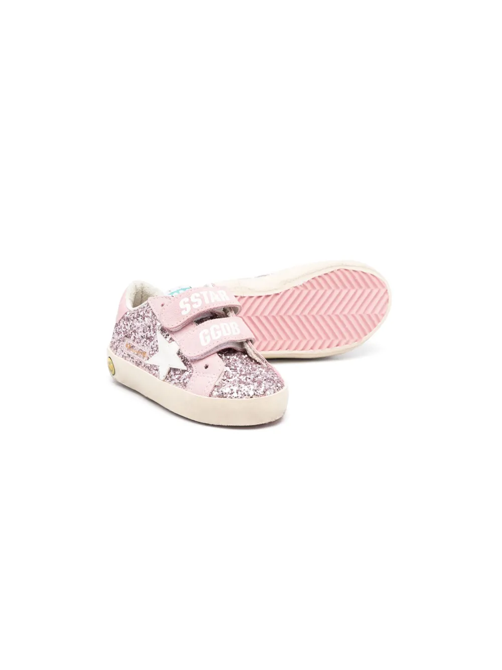 Golden Goose Kids Old School sneakers met glitters - Roze
