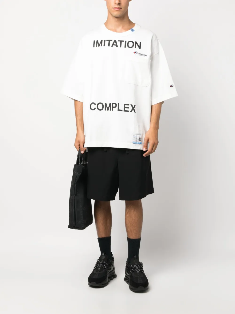 Maison Mihara Yasuhiro T-shirt met tekst - Wit