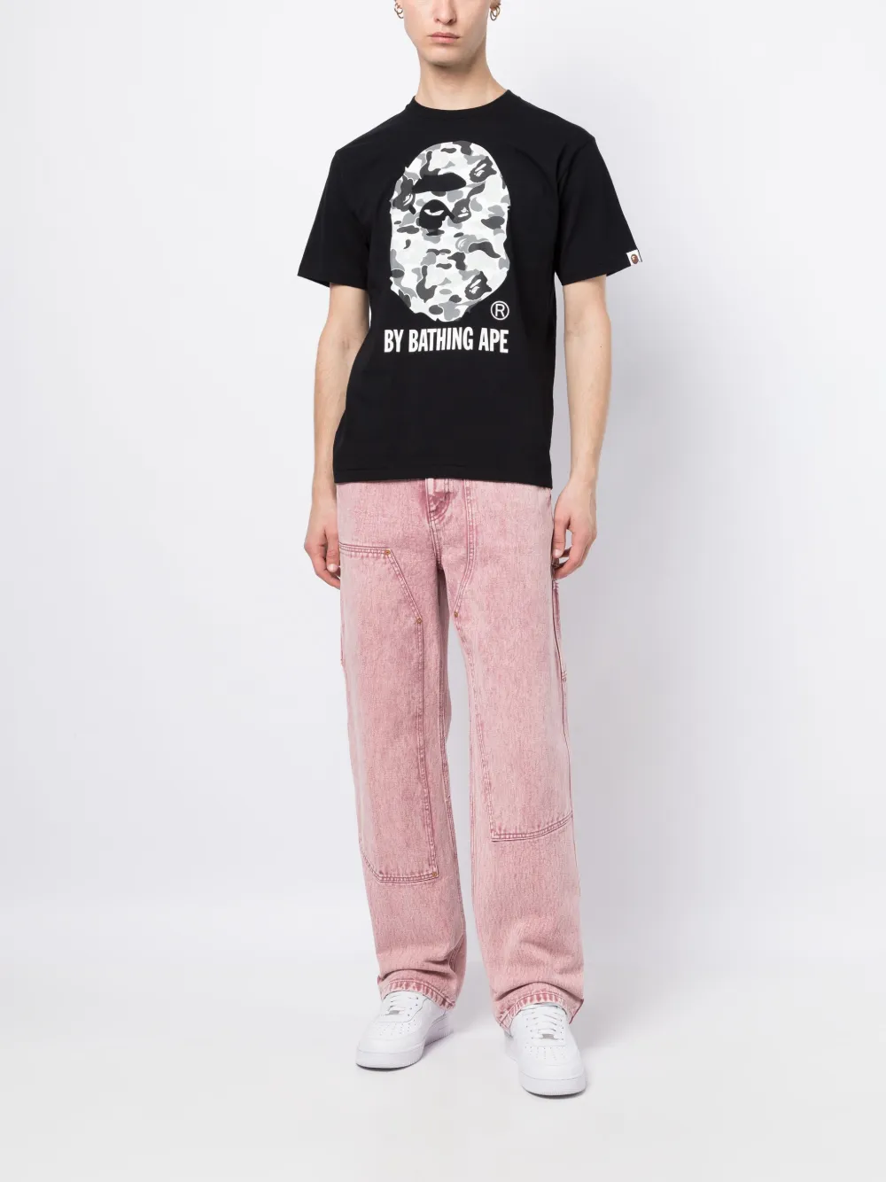 A BATHING APE® T-shirt met print - Zwart