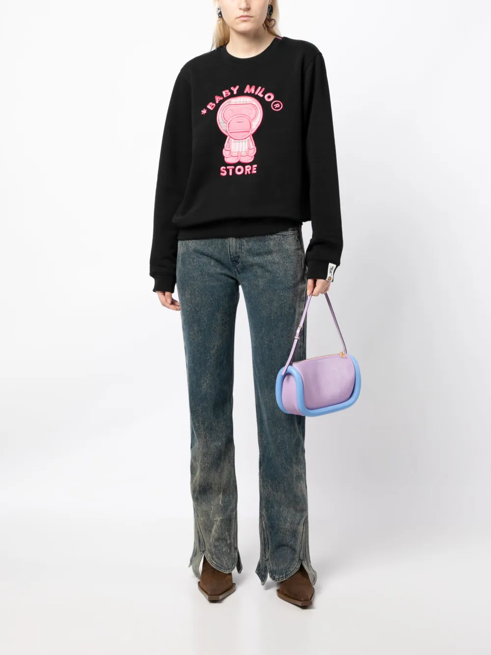 *BABY MILO® STORE BY *A BATHING APE® Sweater met geborduurd logo - Zwart