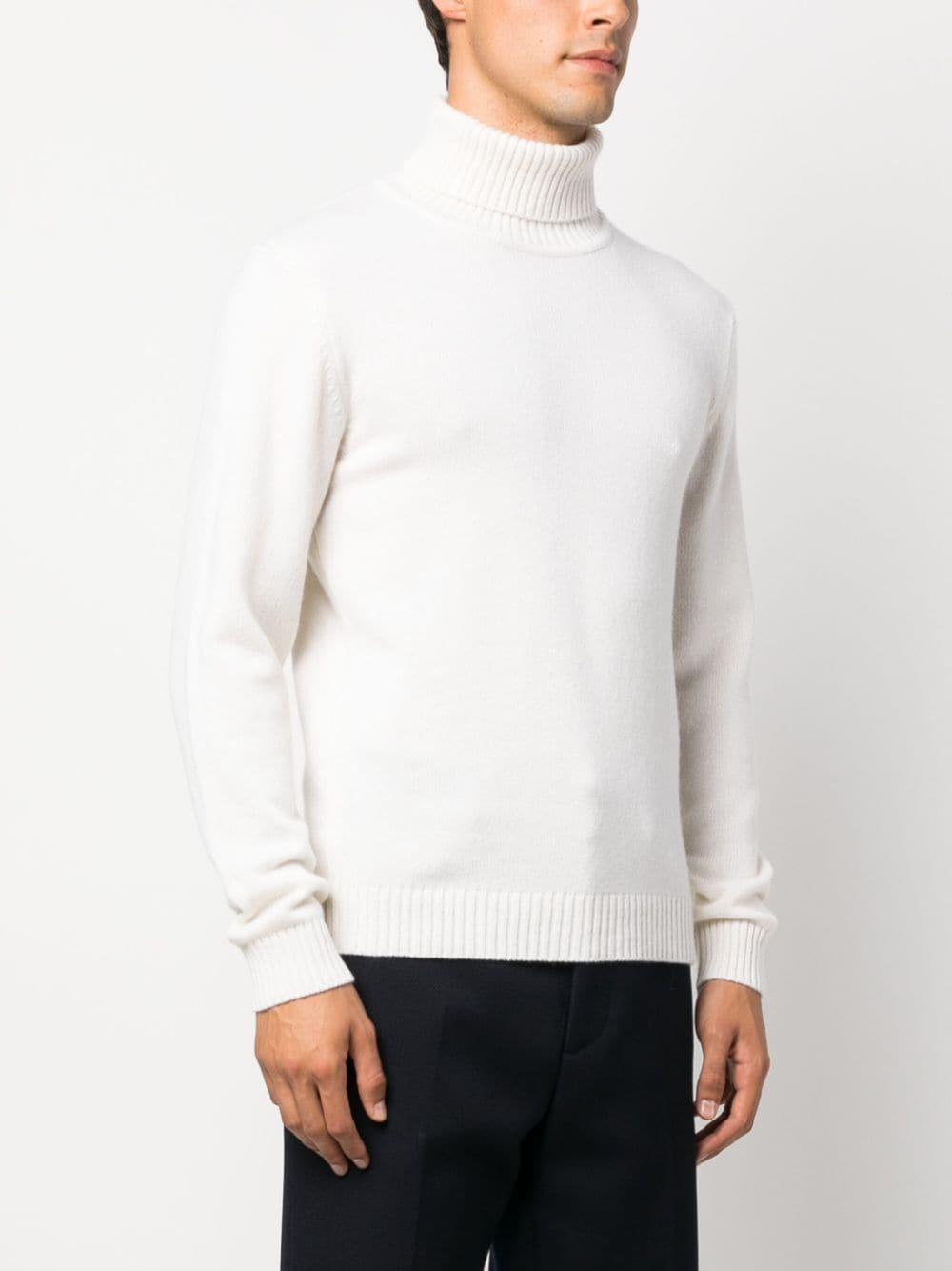 Shop Eraldo Roll-neck Cashmere Jumper In Neutrals