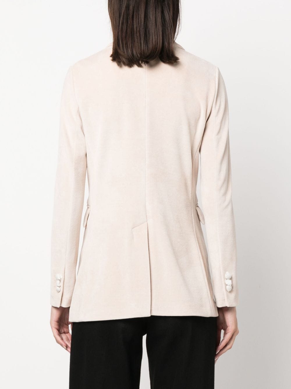 Shop Circolo 1901 Double-breasted Peaked Blazer In Neutrals