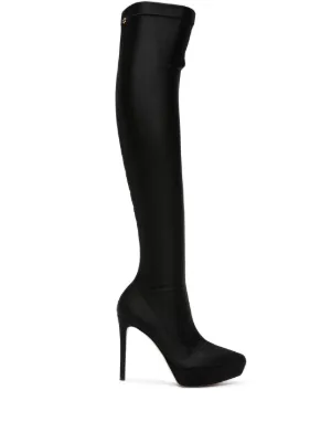 ブーツその他 GIANVITO ROSSI ELISE OVER-THE-KNEE BOOTS IN SUEDE Gianvito Rossi Rolling suede over-the knee boots Gianvito Rossi