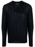 ETRO logo-embroidered cashmere jumper - Blue