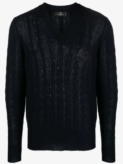 ETRO logo-embroidered cashmere jumper
