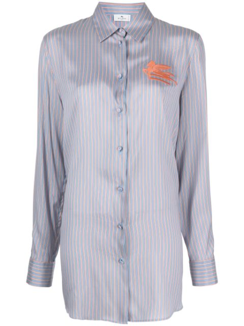 ETRO camisa con logo bordado