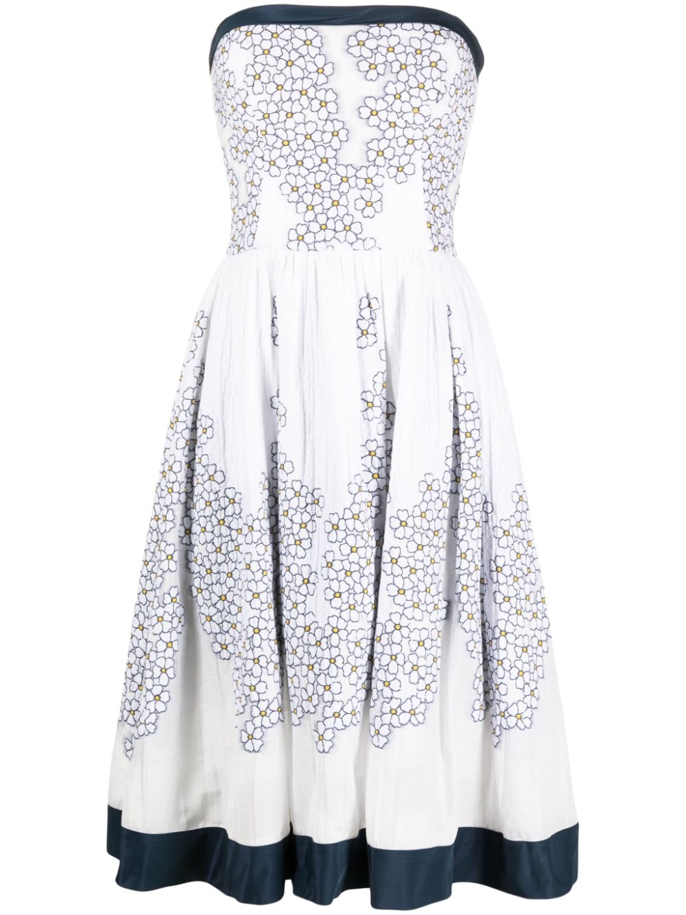 off-shoulder floral-print dress