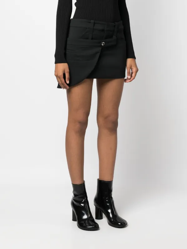 Coperni strap-detail Mini Skirt | Black | FARFETCH GE