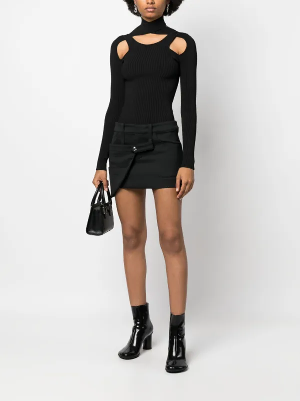 Coperni strap-detail Mini Skirt | Black | FARFETCH GE