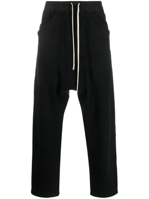 Pantalon en coton biologique à lien de resserrage - Rick Owens DRKSHDW - Modalova