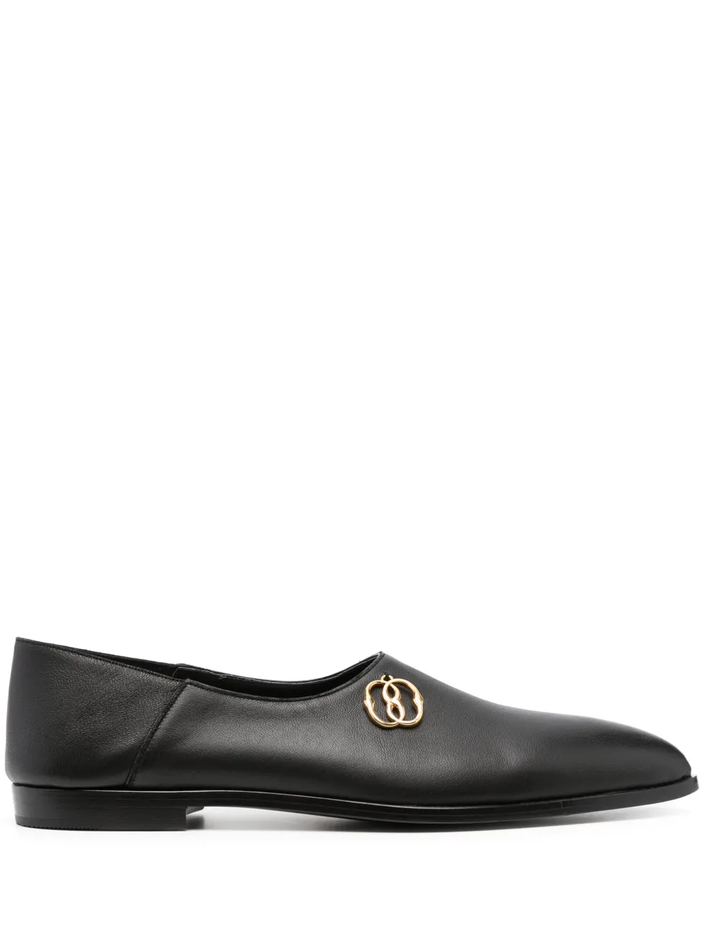 Bally pointed-toe leather loafers | Black | Image 1