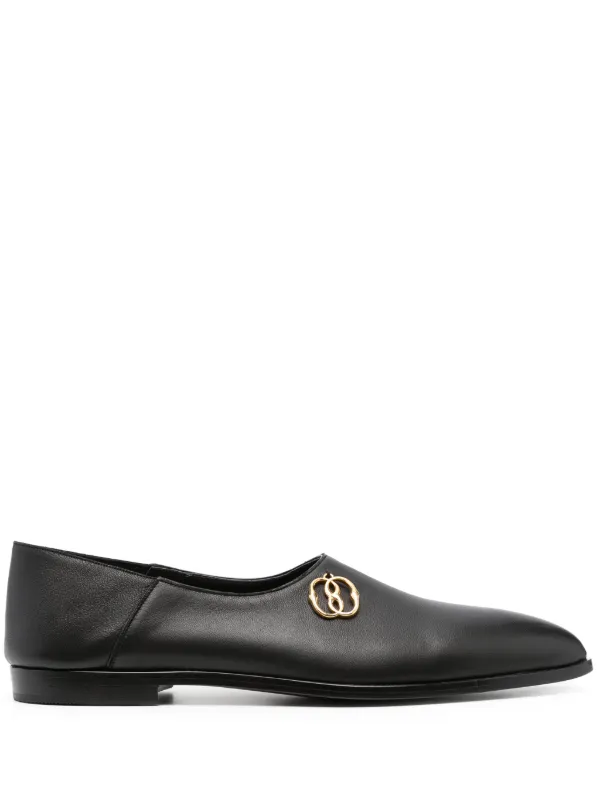 Bally pointed toe Leather Loafers Black FARFETCH TH
