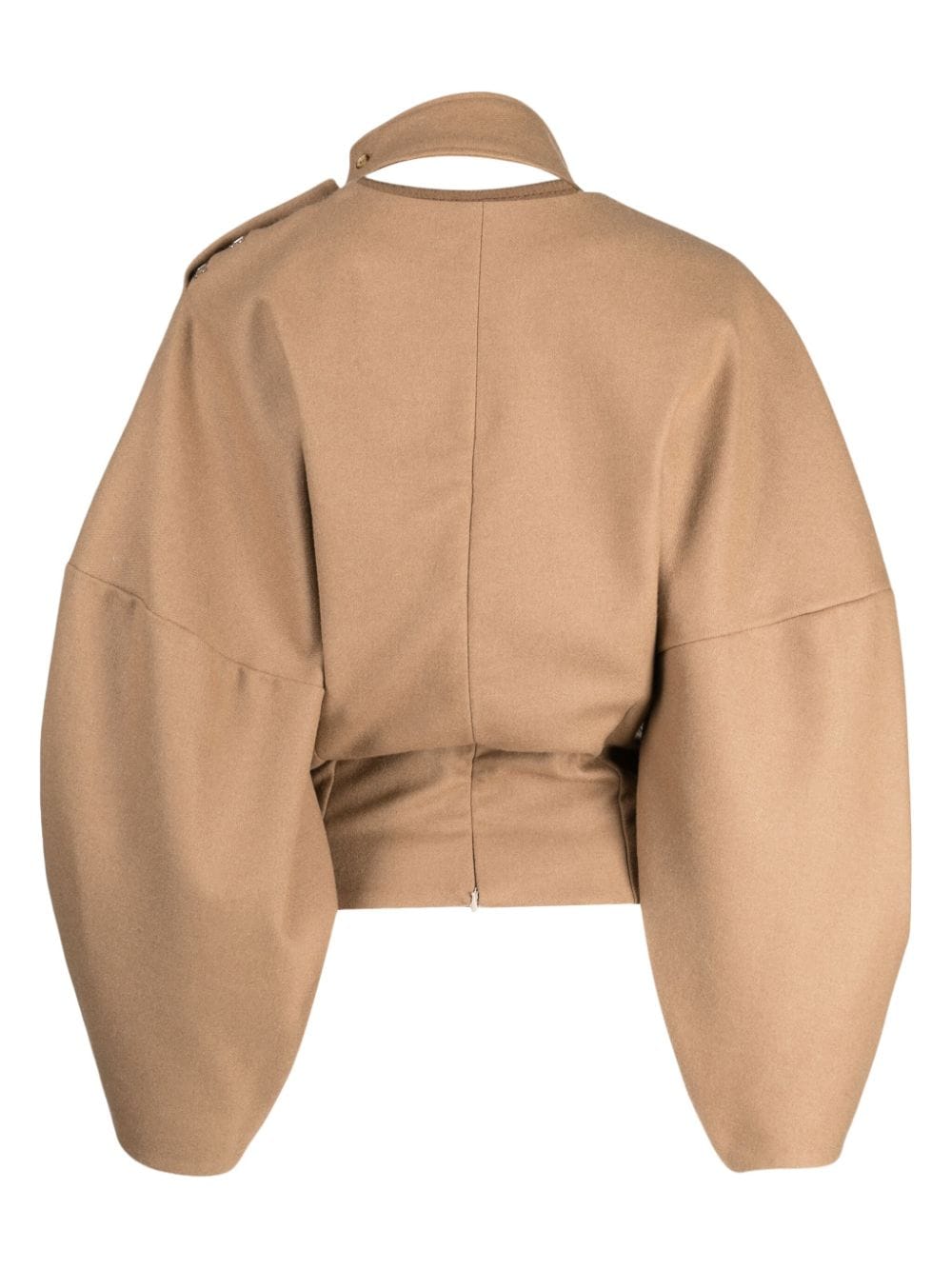 Shop Weinsanto Detachable-collar Wool Blouse In Brown