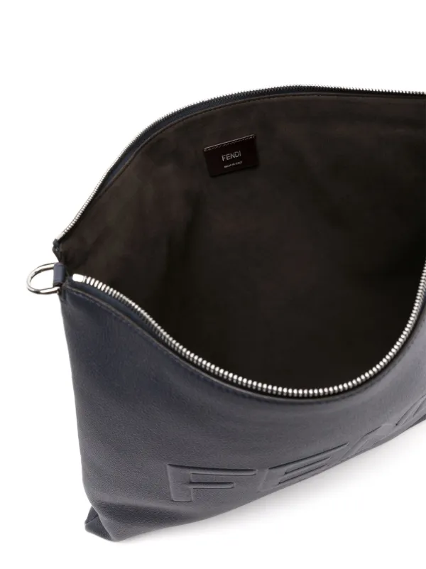 FENDI Fendi After Leather Shoulder Bag Blue FARFETCH IE